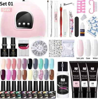 Kit Manichiură Unghii Ojă Semipermanentă Si Polygel ZH28