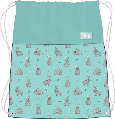 Rucsac sport St. Right Grey Rabbits - Cu șireturi