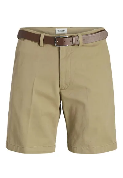 Pantaloni scurti barbati Jack Jones - 12269368 - Bumbac/Bumbac - Maro - Maro