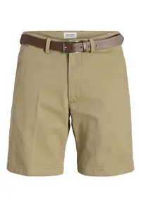 Pantaloni scurti barbati Jack Jones - 12269368 - Bumbac/Bumbac - Maro - Maro