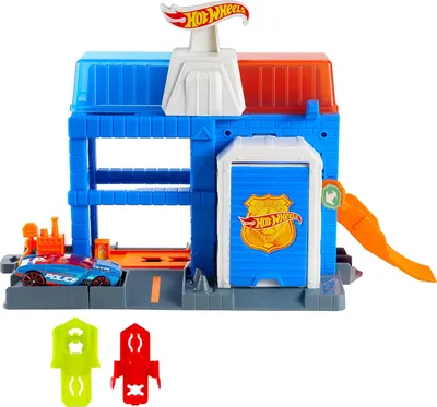 Set de joacă Hot Wheels City - Turn de poliție, cu mașinuță, 1:64