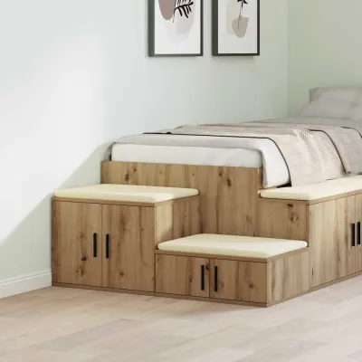 vidaXL Dulap de depozitare 2 buc. Stejar Artizanal 127 x 41 x 40 cm