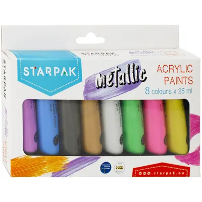 Vopsea acrilica, pastel metalic