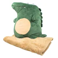Pernă cu pătură interioară de pluș Dinozaur