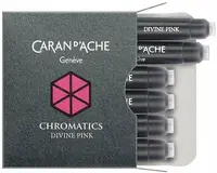 Set cartuse pentru stilou Caran d'Ache Chromatics - Divine Pink, 6 bucati
