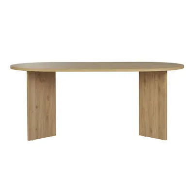 Masă de dining cu aspect de lemn de stejar 89,5x180 cm Sablin – Kalune Design