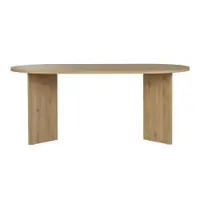 Masă de dining cu aspect de lemn de stejar 89,5x180 cm Sablin – Kalune Design