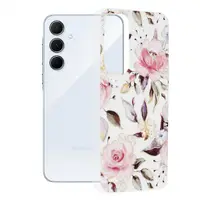 Husa pentru Samsung Galaxy A55 5G A556, Techsuit, Marble, Alba