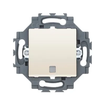 Intrerupator 1p 250v Ac - Quick Wiring Terminals - 10ax - Backlit - With Replaceable Lens - Ivory - Dahlia