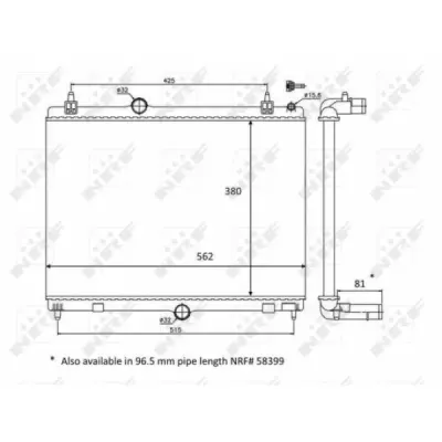 Radiator, racire motor NRF 58468