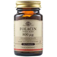 Acid folic Folacin 800mcg, 100 tablete, Solgar