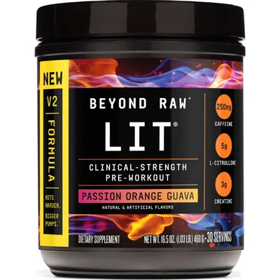Pre-Workout LIT V2 cu Aroma de Passion Orange Guava 468g