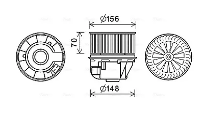Ventilator Habitaclu Potrivit Ford C-Max, Focus C-Max, Focus Ii, Focus Ii Kombi, Galaxy Ii, Galaxy Mk Ii, Kuga I, Mondeo Iv, S-Max 1.4-2.5 10.03-06.15