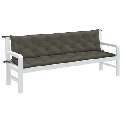 vidaXL Pernă bancă de grădină 2buc melanj gri închis 200x50x7cm textil