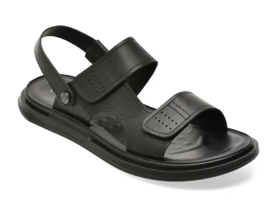 Sandale EPICA negre, 36701, din piele naturala