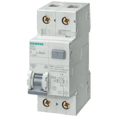 Disjunctor cu protectie diferentiala RCBO 32A/30mA curba C tip AC 6kA Siemens 5SU1356-1KK32