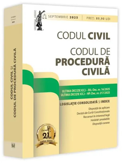 Codul civil și Codul de procedură civilă: septembrie 2025 - Paperback brosat - Dan Lupaşcu