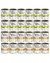 DOLINA NOTECI Mix conserve câini Premium 24x800g rață și dovleac cu gâscă și cartofi