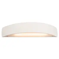 Corp iluminat de perete, aplica, PLASTRA lumina de perete, cu LED-uri, 3000K, curbat, sus / jos, ipsos alb, contra orbirii,
