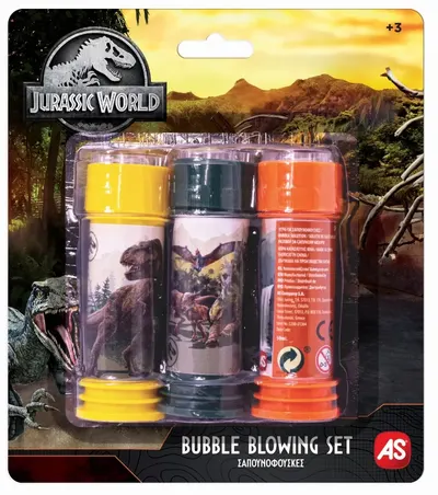 Jucărie pentru baloane de săpun AS Company – Jurassic World, 3 x 50 ml