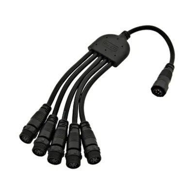 LED connection cable distributor 5 fach-5 polig 0,5mm², IP66