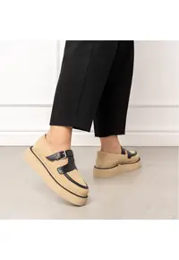 Pantofi din piele intoarsa Celine - Negru/Bej