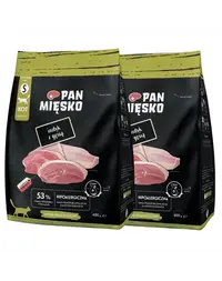 PAN MIĘSKO Hrana uscata pentru pisici, cu curcan si gasca S 2x400 g