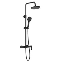 Sistem de dus Roca Vega A5A976ENB0, aparent, 200 mm, 1 functie, mat, Negru