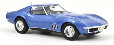 Model colecționabil NOREV Retro: Automobile - Chevrolet Corvette Coupe (Le Mans Blue) (1969)