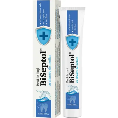 BiSeptol Pasta de Dinti cu Bicarbonat de Sodiu si Argint Ionic 75ml