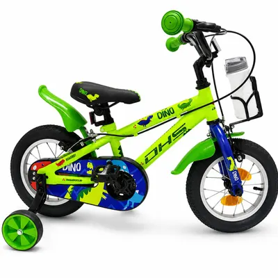 Bicicleta Copii DHS Dino - 12 Inch, Verde