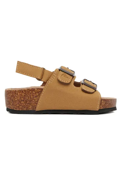 Sandale copii maro - piele ecologica - sistem inchidere Velcro