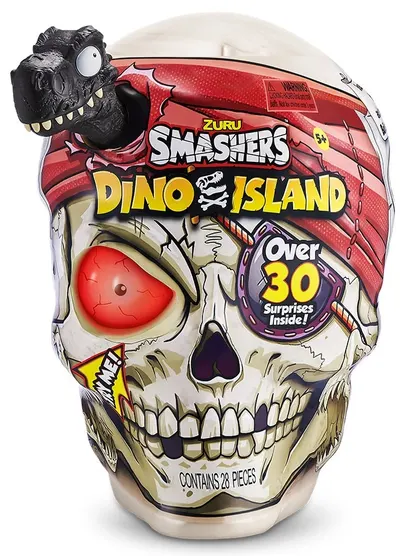 Set Zuru Smashers - Dino Island: craniu uriaș, dinozaur negru
