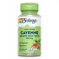 Cayenne (Ardei iute) 450mg, Solaray, 100 capsule, Secom