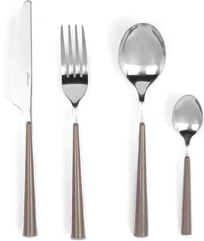 Set de tacâmuri Luigi Ferrero - Norsk FR-2441CS, 24 piese, maro deschis