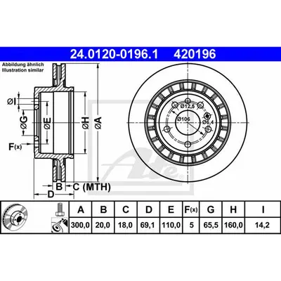 Disc frana ATE 24.0120-0196.1