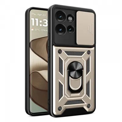 Husa pentru Motorola Edge 50 Fusion, Techsuit, CamShield, Aurie