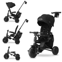 Tricicletă Qplay Nova Max cu Mâner de Împingere - Tricicletă 5 în 1 - Negru
