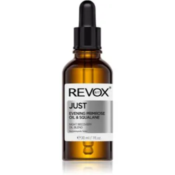 Revox B77 JUST Evening Primrose Oil & Squalane ulei regenerator pentru noapte reface bariera protectoare a pielii