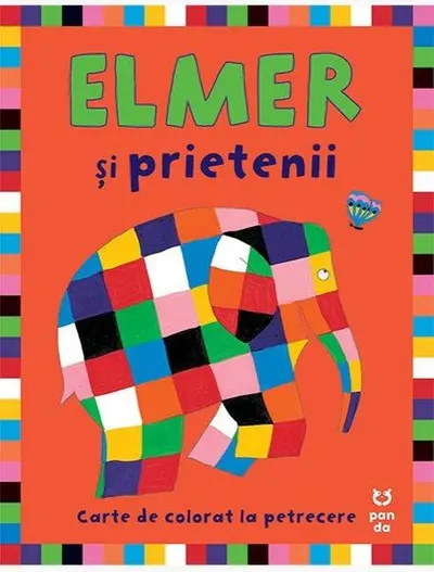 Elmer și prietenii - carte de colorat la petrecere - Paperback brosat - David McKee