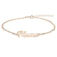 Mommy - Bratara personalizata din argint 925 placat cu aur roz - Mama