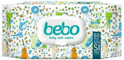 Șervețele umede Bebo - Sensitive, 80 buc