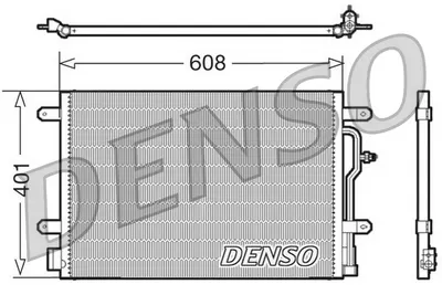 Radiator AC condensator potrivit AUDI A4 B6, A6 C5, ALLROAD C5 1.6-4.2 11.00-12.05