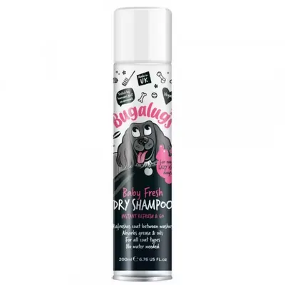 Sampon uscat pentru catelusi, Bugalugs Baby Fresh, 200 ml