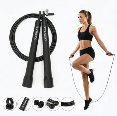 Coarda de sărit XTREXO Basic+, neagră