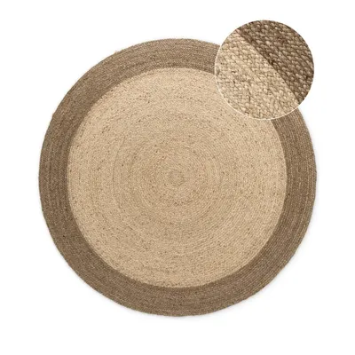 Covor grej reversibil, țesut manual rotund din iută ø 100 cm Jutta Greige – Hanse Home