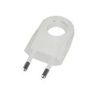 Two Pin Plug With Extraction Ring 6a White