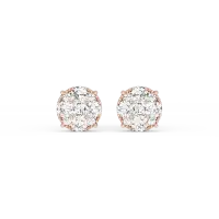 Cercei din aur roz cu diamante de 0.67ct
