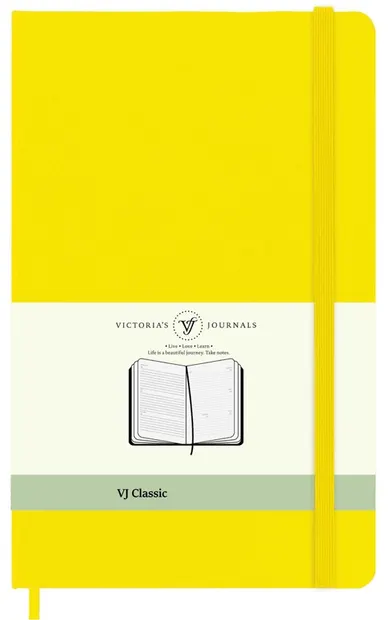 Agenda Victoria's Journals Classic - Galben, coperta tare, 200 foi, A5