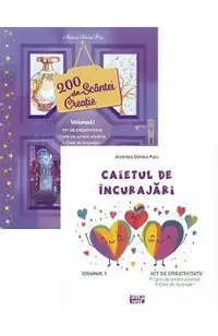 Pachet: 200 de scantei de creatie Vol.1. Kit de creativitate - carte + caiet